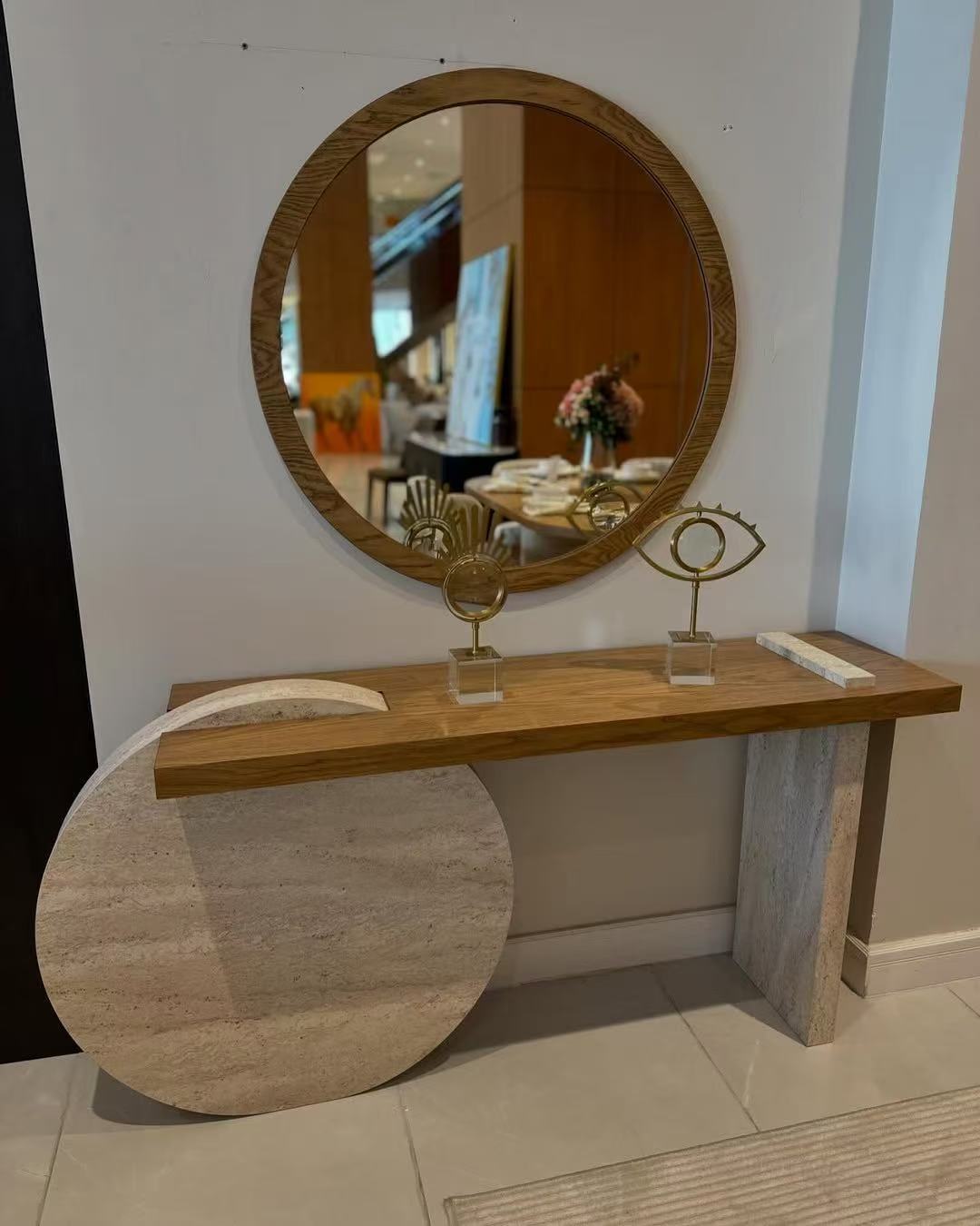 wagner hall table with marble