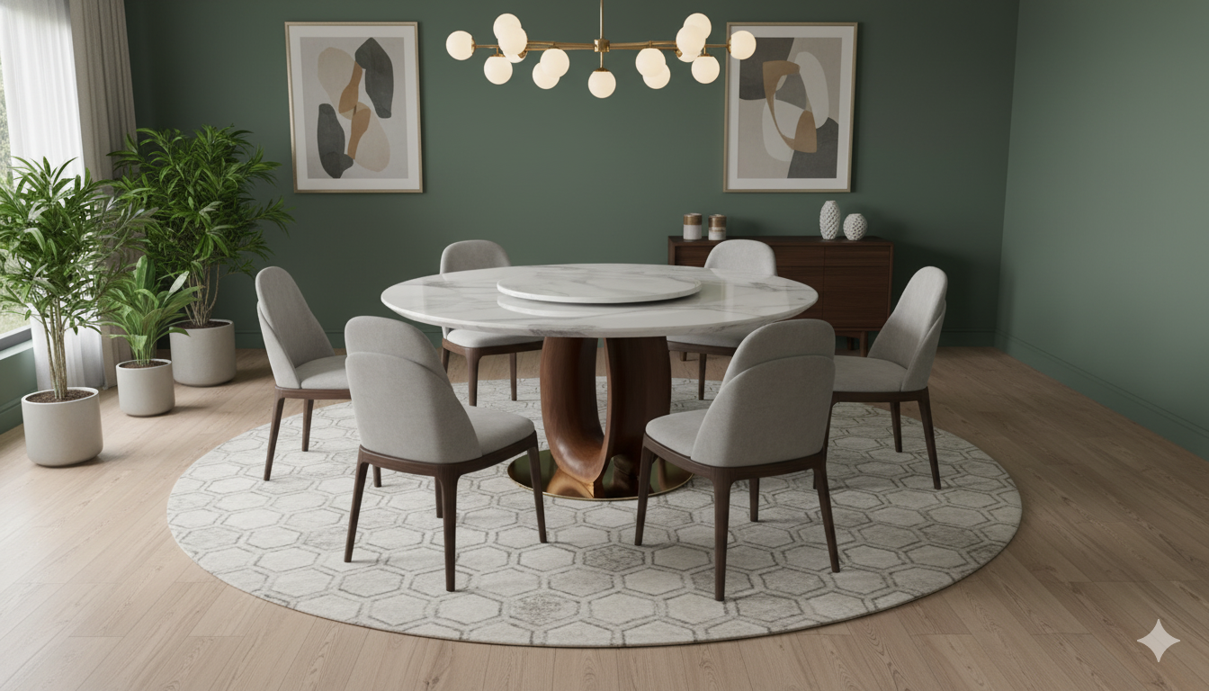 rowan round marble with middle revolving