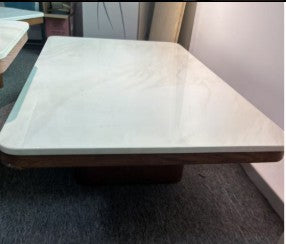 lam - coffee table wooden and marble top