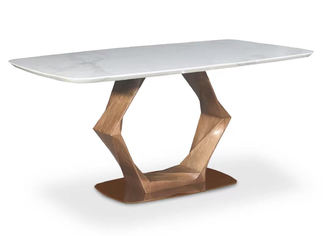 kanak - stylish console table made of wood and marble